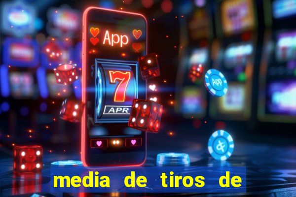 media de tiros de meta por jogo